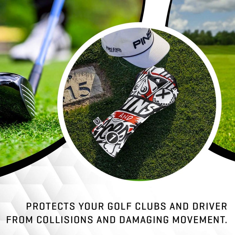 Pins & Aces غطاء رأس جولف Pins & Aces Golf Co. LE Graffiti - غطاء رأس مصنوع يدويًا من الجلد الفاخر - غطاء نادي جولف بتصميم حضري وجودة جولة - صمم وزين حقيبة جولف الخاصة بك (سائق) - Image 5